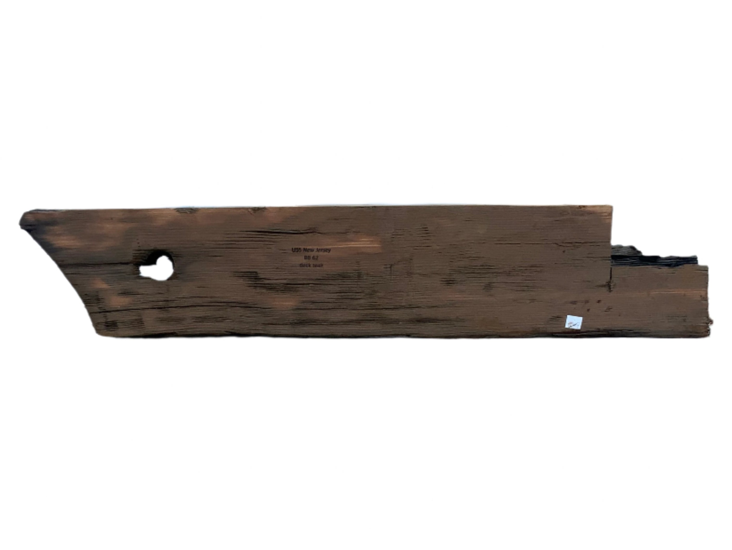 USS BB-62 Teak – Collector’s Slat (13"–41" x 4" x 2")
