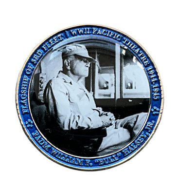 Fleet Admiral William F. “Bull” Halsey, Jr. Challenge Coin - Flagship of 3rd Fleet | WWII Pacific Theatre 1944–1945 (Limited Edition)