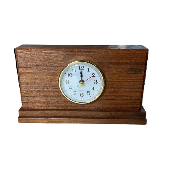 Battleship New Jersey Teak Clock