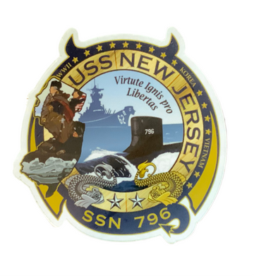 USS New Jersey SSN796 WWII Sticker