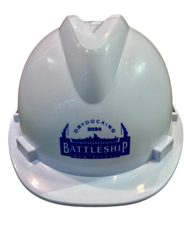 Battleship Dry Dock Logo Hard Hats - White