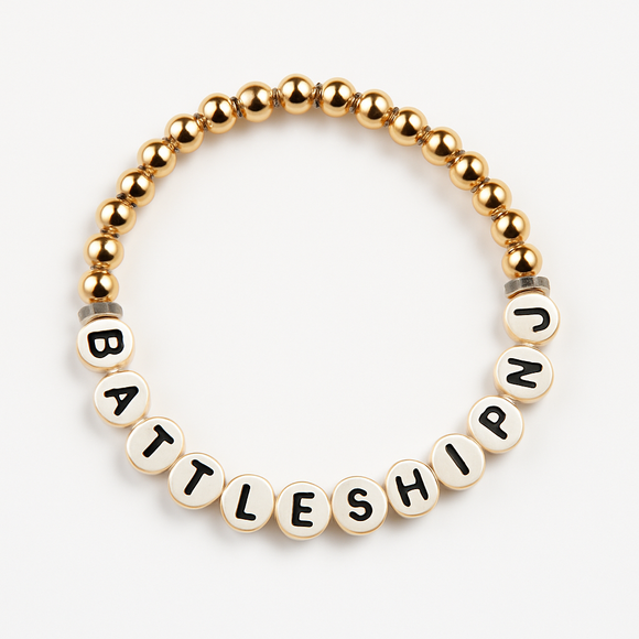 Battleship NJ Gold Bead Bracelet – Handmade Exclusive | Battleship New Jersey