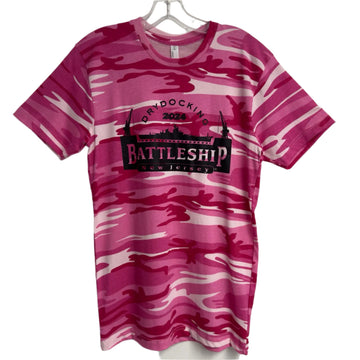 Battleship Dry Dock Logo T-Shirt (Pink Camouflage)