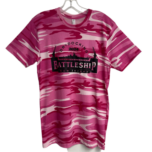 Battleship Dry Dock Logo T-Shirt (Pink Camouflage)