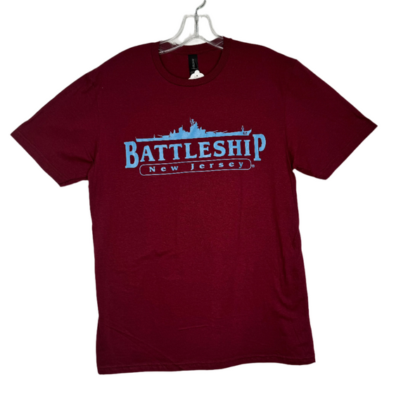 Battleship Logo T-Shirt (Maroon w/ Blue Letters)