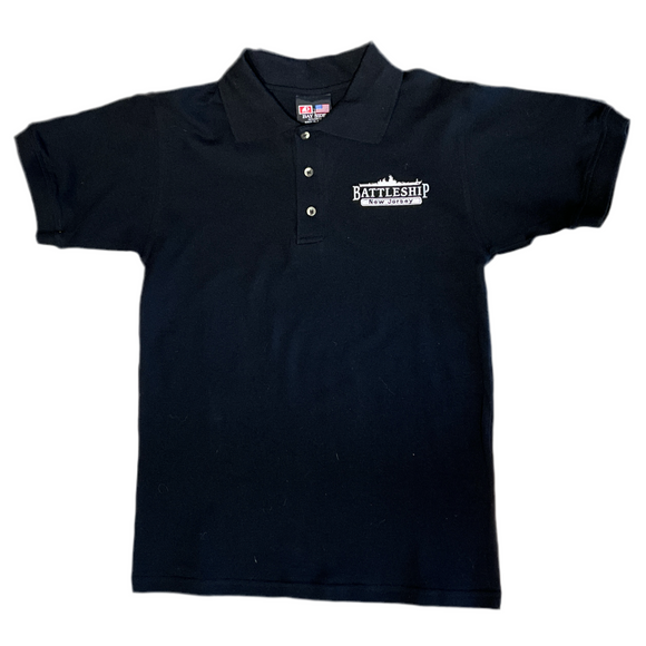 Battleship Logo Polo Shirt (Black & White)