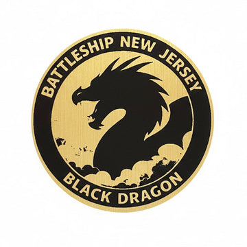 Battleship New Jersey “Black Dragon” Emblem Sticker – Bold Matte Finish Decal