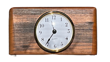 USS New Jersey (BB-62) Handcrafted 7x4 Teak Clock