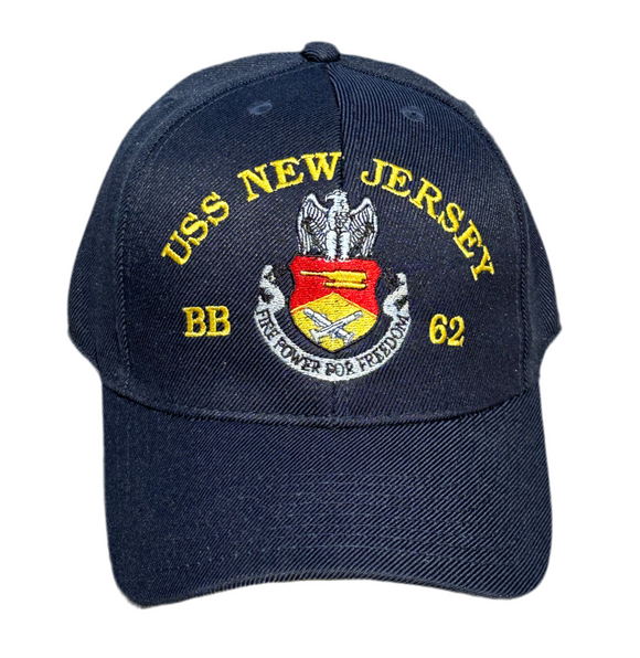 USS New Jersey Firepower for Freedom - Navy Crew Cap