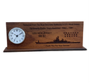 USS New Jersey (BB-62) Handcrafted Teak Clock-1