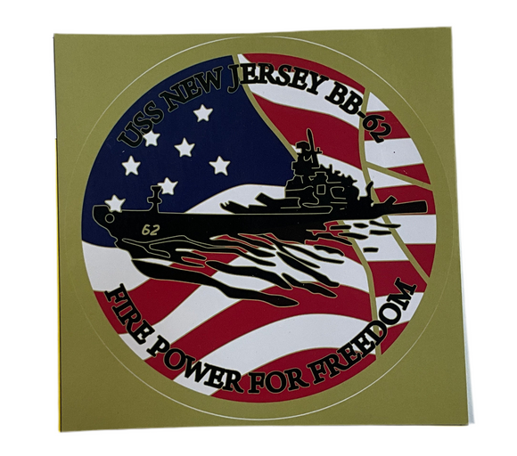 USS NEW JERSEY BB - 62 STICKER