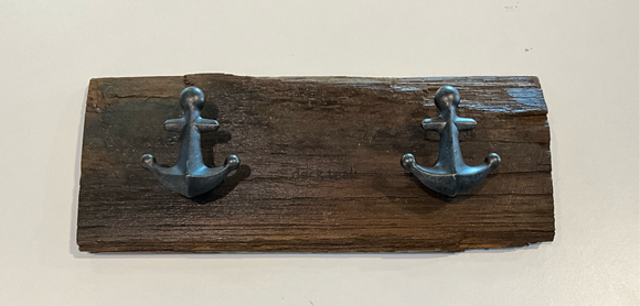 Battleship New Jersey BB-62 Modern Teak with Two Anchor Hooks