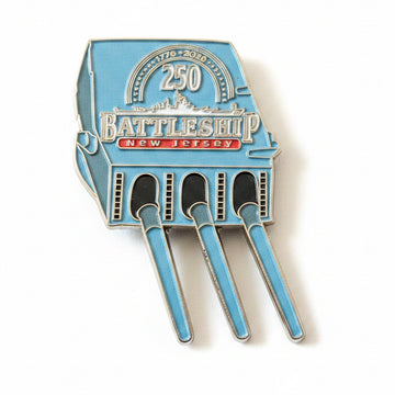 Battleship New Jersey 250th Anniversary Triple Turret Challenge Coin – 2.5” x 1.5”