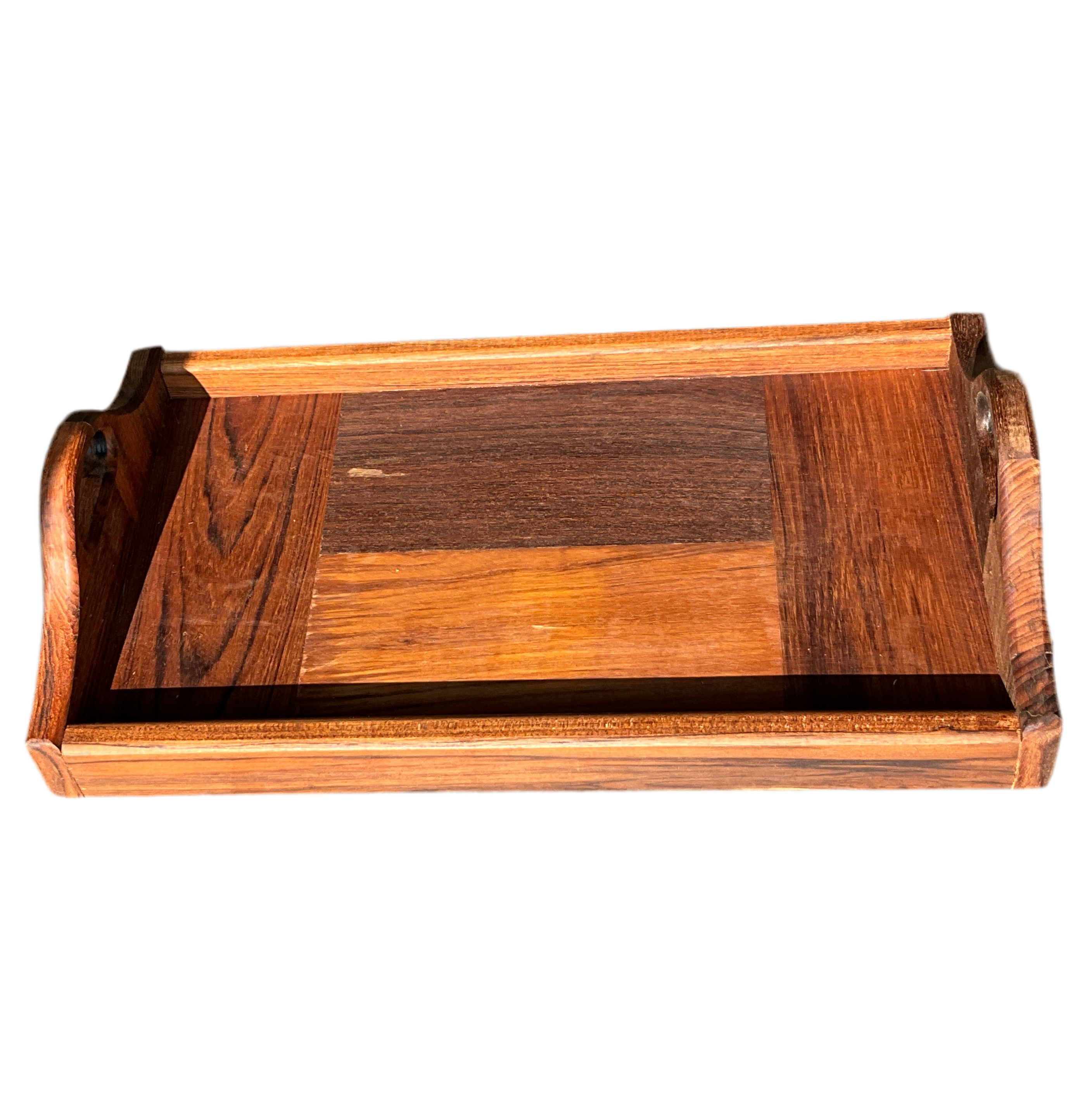 USS New Jersey Teak Deck Serving Tray (Dark Finish)
