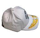 USS New Jersey BB-62 Admiral Baseball Hat w/ Ship ( White & Blue)-2