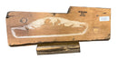 WW II Teak Sculpture ( 2.4ft ) Carved Battleship Silhouette-27