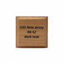 Battleship New Jersey BB-62 Modern Teak Magnet-1