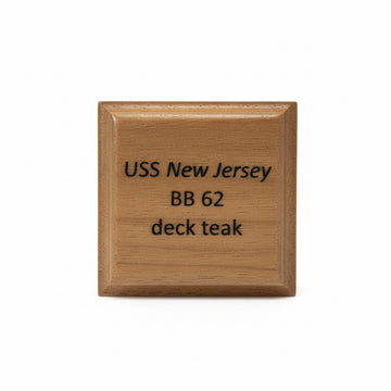 Battleship New Jersey BB-62 Modern Teak Magnet