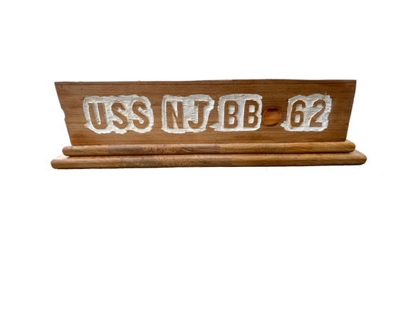 USS NJ BB62 Display with Plug