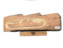 WW II Teak Sculpture ( 2.4ft ) Carved Battleship Silhouette-8
