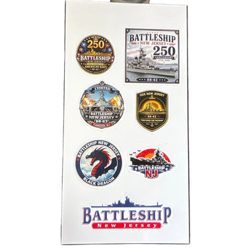 Battleship New Jersey Assorted Vinyl Sticker Pack