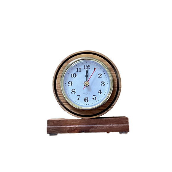 Battleship New Jersey Round Teak clock