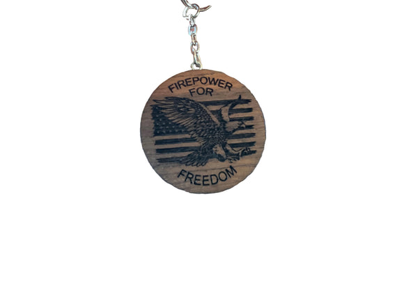 Authentic Battleship New Jersey Teak Fire Power for Freedom Key Chain (Cert. of Authenticity) (Copy 2) Circle