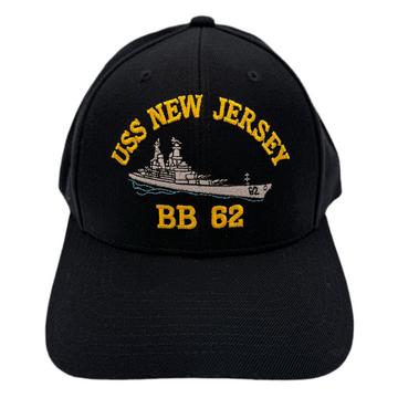 USS New Jersey BB62 Logo Hat with ship