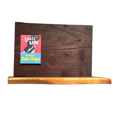 USS New Jersey WW II Teak with Loose Lips Graphic (1ft)