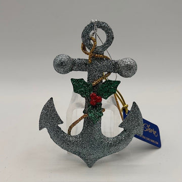 Anchor Glitter Ornament - 0