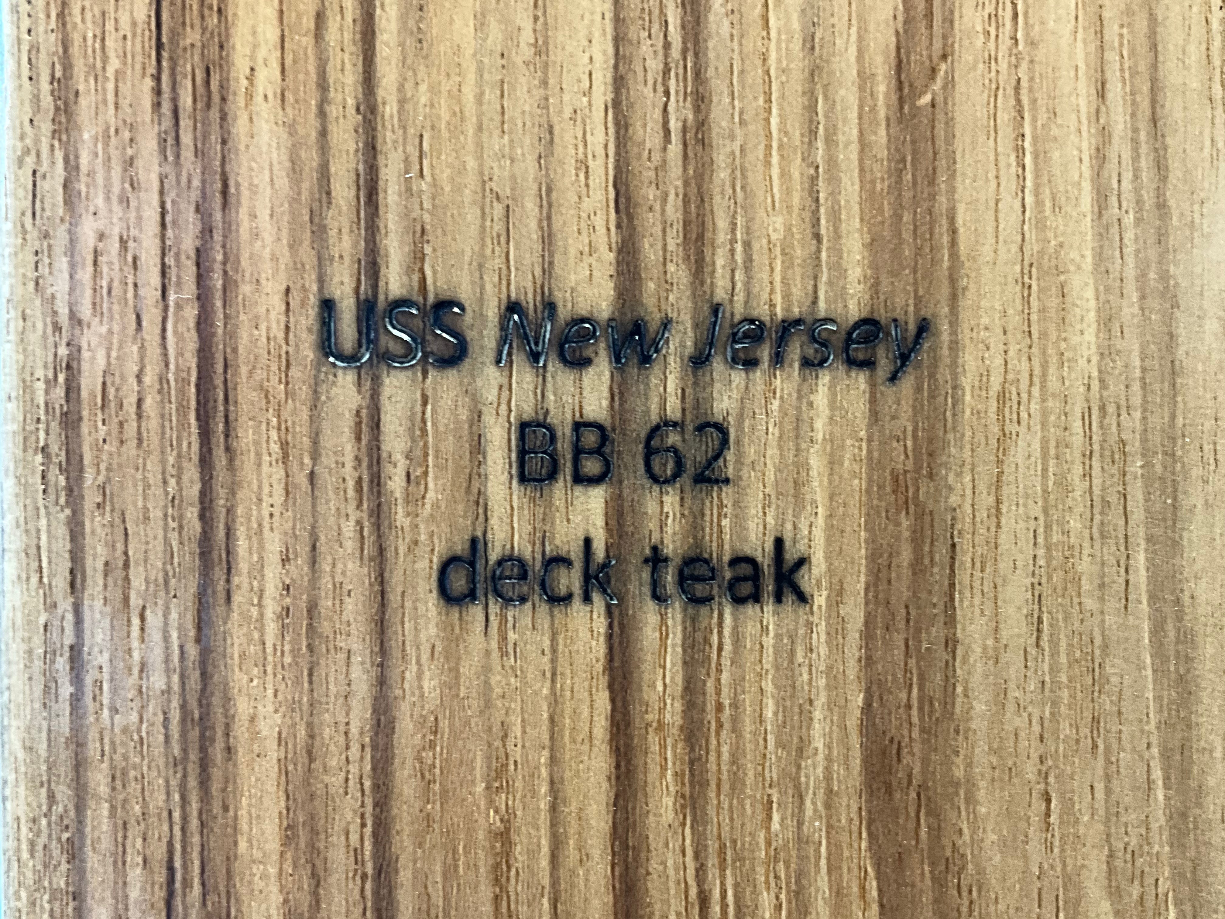 5 1/2 x 9 BB-62 Teak Flag Box (Etched)