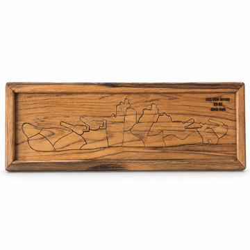 USS New Jersey BB-62 Handmade Teak Battleship Puzzle