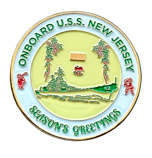 Limited Edition BattleshipNJ XMas Eve 1944 Commemorative Coin