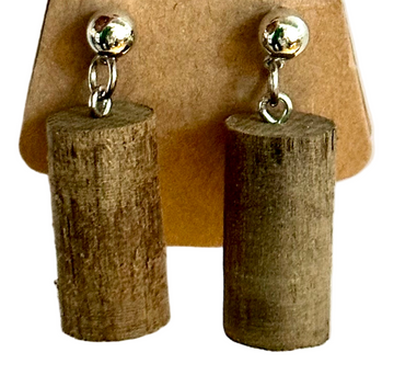 Authentic Teak Plug Earrings — Handcrafted from Battleship Teak | w/ Certificate of Authenticity