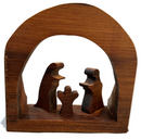 Handcrafted Teak Manger Nativity Scene – Made from Battleship NJ Reclaimed Teak-1