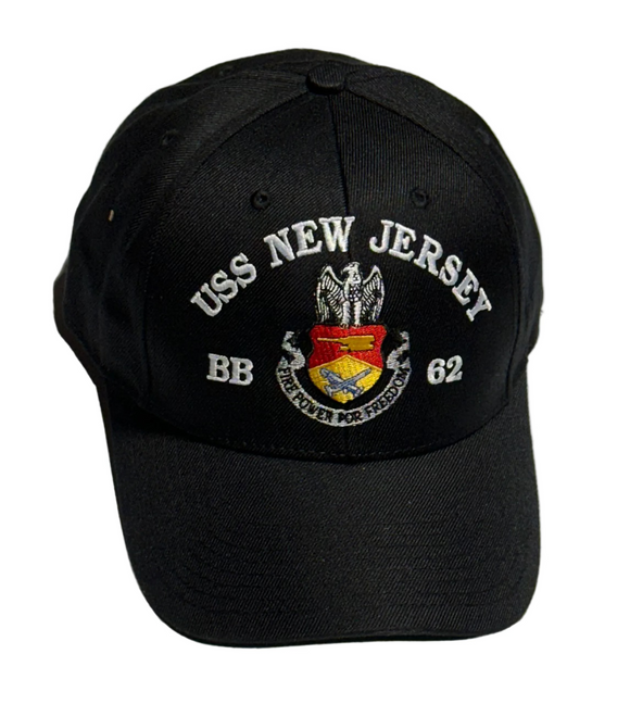 USS New Jersey Firepower for Freedom Hat - Black