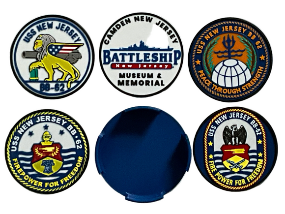 3D Printed Battleship New Jersey Coasters