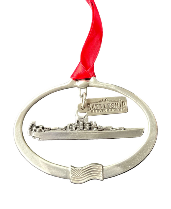 Battleship NJ Pewter Ornament