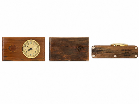 Teak Clock With Plug