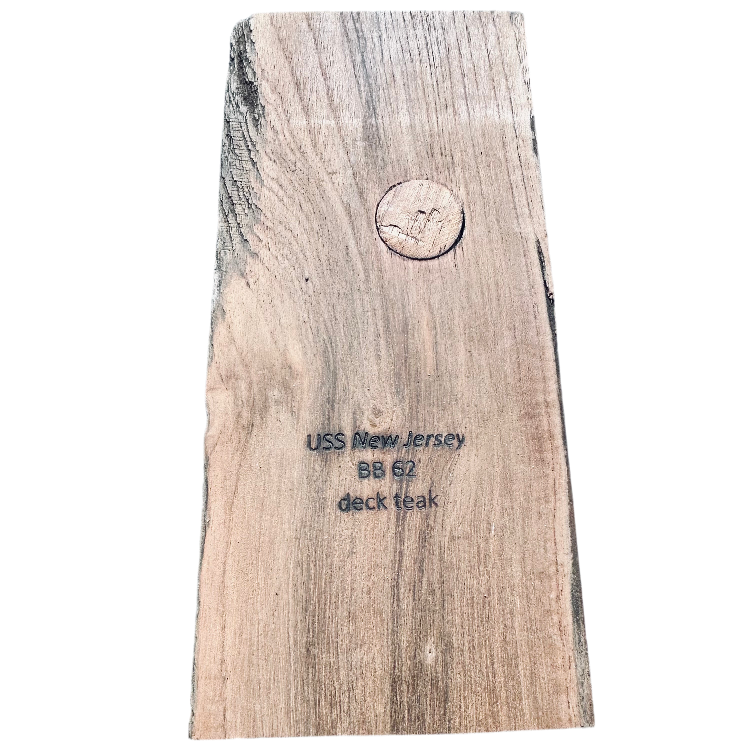 USS BB-62 Teak – Collector’s Cut (XL | 9–10.5" x 5–7" x 2")