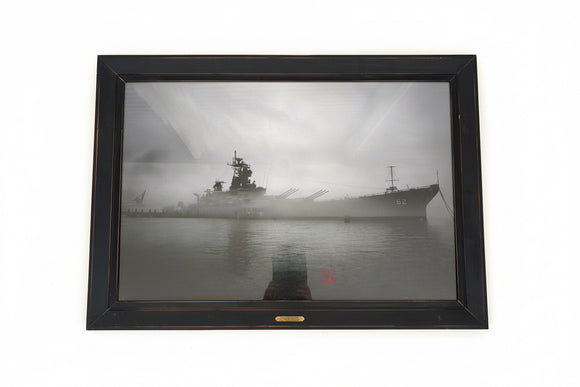 Battleship New Jersey in Silence Framed Photograph by Mike Soohey (24 × 36)