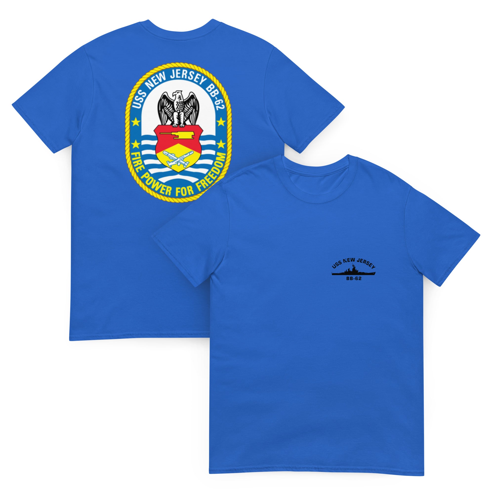 Battleship New Jersey Crest T-Shirt (Royal Blue)