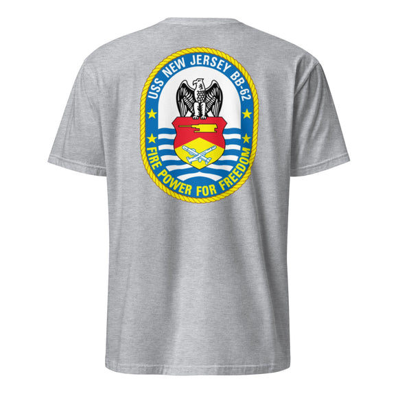 Battleship New Jersey Crest T-Shirt (Heather Grey)