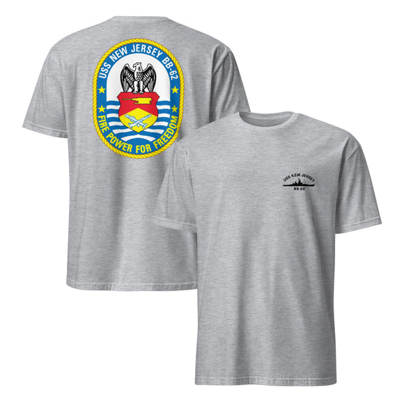 Battleship New Jersey Crest T-Shirt (Heather Grey)