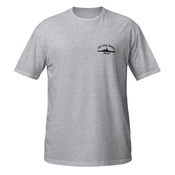 Battleship New Jersey Crest T-Shirt (Heather Grey)