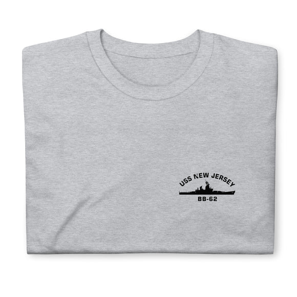 Battleship New Jersey Crest T-Shirt (Heather Grey)