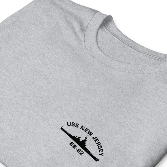 Battleship New Jersey Crest T-Shirt (Heather Grey)