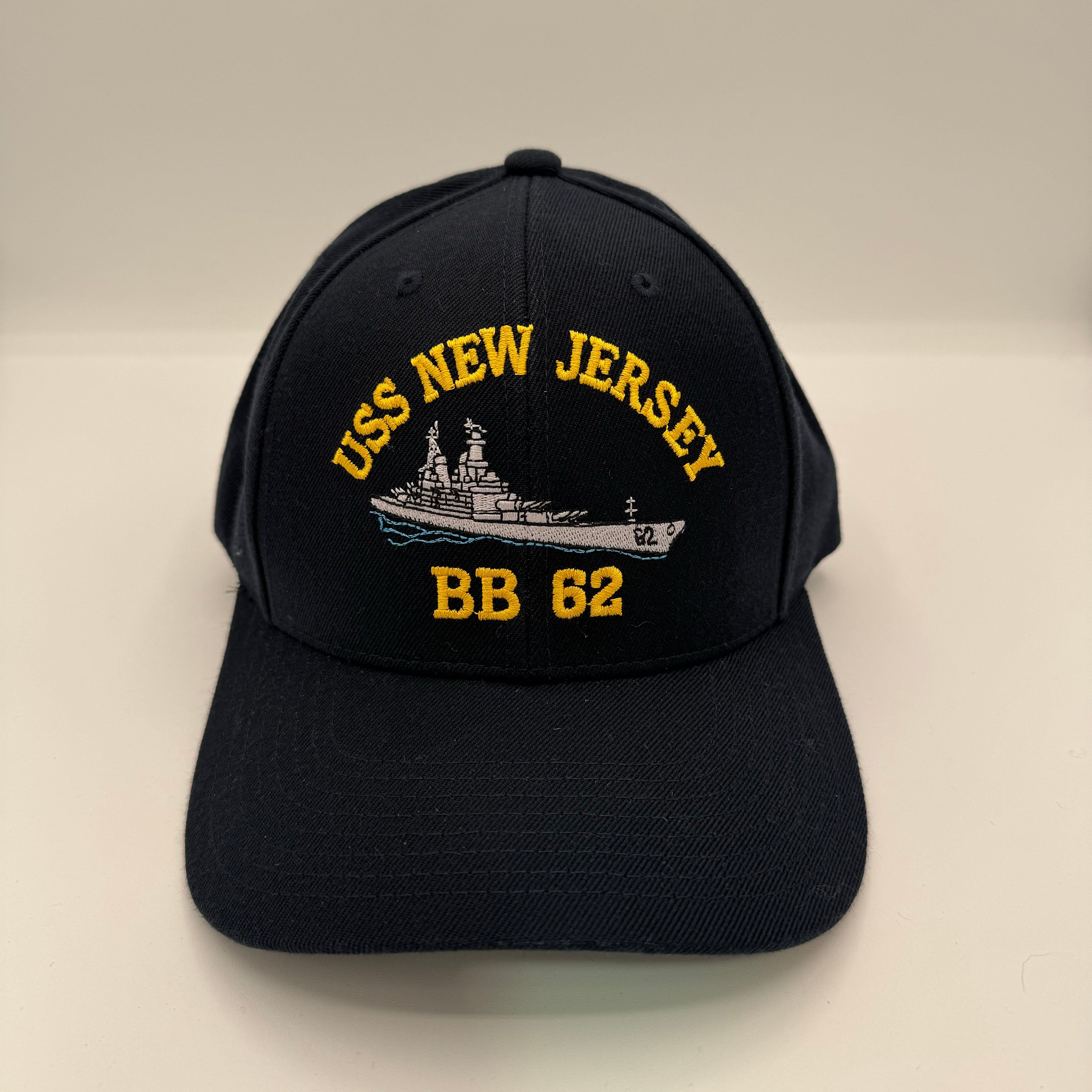 Baseball Hat USS NJ with ship