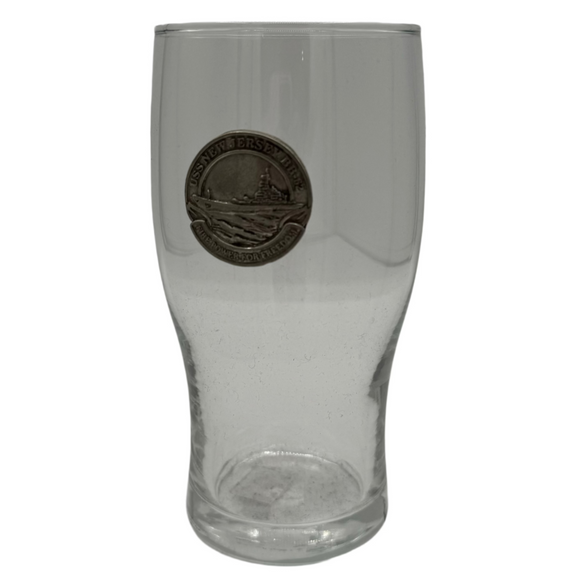 Battleship BB-62 Pewter Pub Glass
