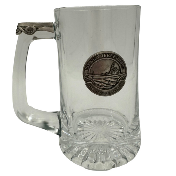 Battleship BB-62Thumb Pewter Sports Beer Mug